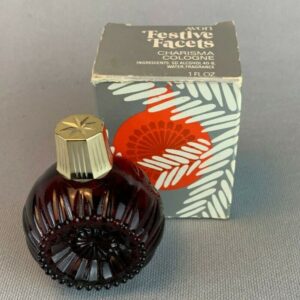 Vintage Avon Festive Facets Charisma Cologne Christmas Ornament - In box - Empty