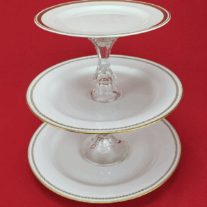 Vintage Haviland & Co. Limoges France  Porcelain Hand Made 3 Tier Dessert Tray