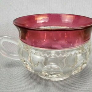 Indiana Glass Lexington Cranberry Ruby Thumbprint Punch Cup Without Pedestal