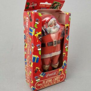 Coca-Cola Santa Collectors Tin with 2 Decks of Bicycle Playing Cards Unopened