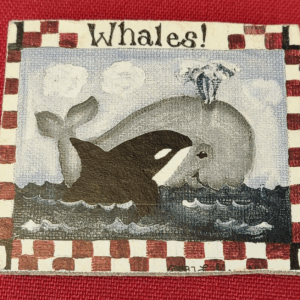 Cute Whale Friends Swimming Refrigerator Magnet Ocean Beach Sea Creatures