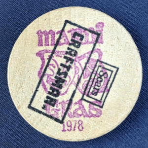 Sears Craftman Mardi Gras 1978 Trade Token Wooden Nickel Dubloon