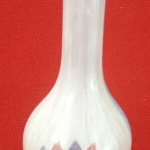 Vintage Hand-painted  Floral Violet/Blue Ceramic Bud Vase ~ Signed Cislo