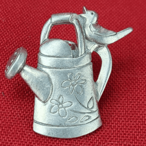 Pewter Vintage Watering Can Pin Badge by BALLOU REG'D 130 YEARS
