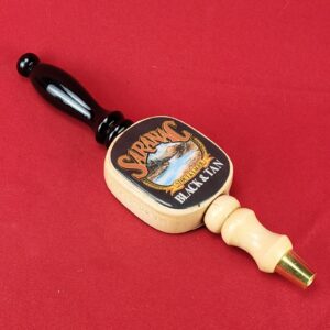Saranac Brewing Black & Tan Stout & Lager Beer Tap Handle 12" w/ Factory Error