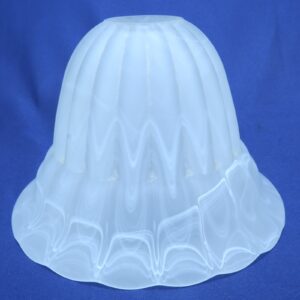 Vintage Frosted Alabastar Pendant Glass Lamp Shade Art Deco Light Swirl Pattern