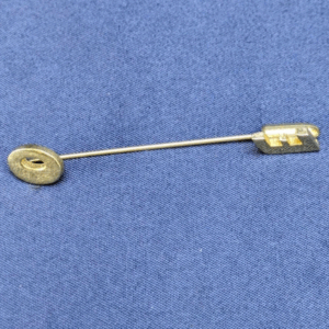 Vintage Gold Stickpin Initial Letter E & O Scarf Hat Pin 2.5"