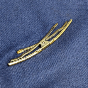 Vintage Gold Tone Tie Clip Pin Clasp
