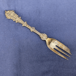 Vintage Silver-Plated Two-Pronged Fork Farmers/Dutch Couple - Made in England