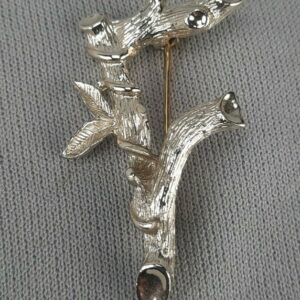 Vintage Sarah Cov Silver Toned Pin / Brooch with Tree Branch & Vine Design "F"
