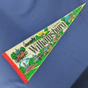 Vintage Virginia Williamsburg Landmark Felt Pennant - Washington Novelty Co