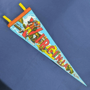 Vintage Virginia Scenic Park Landmark Felt Pennant Shenandoah Jamestown