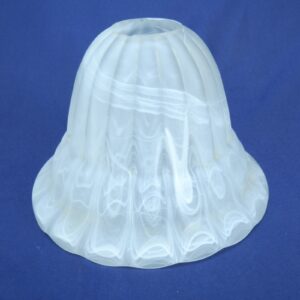 Vintage Frosted Alabastar Pendant Glass Lamp Shade Art Deco Light Swirl Pattern