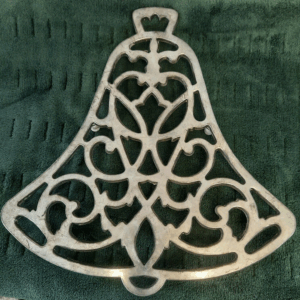 Vintage Silver Plated Trivet Bell Shape By WM. A. Rogers - 6 Rubber Tip Feet