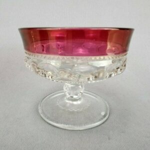 Indiana Glass Lexington Cranberry Ruby Thumbprint Dessert Cup