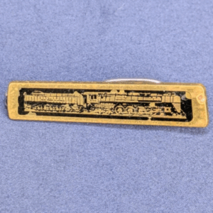Vintage Brass Tie Clip with Locomotive Design