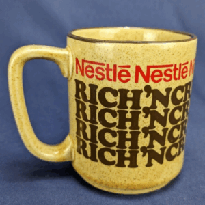 Nestle Hot Cocoa Mug Vintage Japan Rich N Creamy Glazed Ceramic 10 Oz