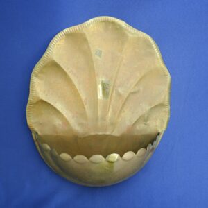 Vintage Hand Made in India Stamped Brass Elegant Wall Hanging Planter